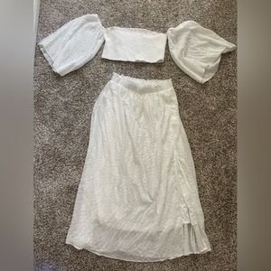 Shein Size XL White Matching Set